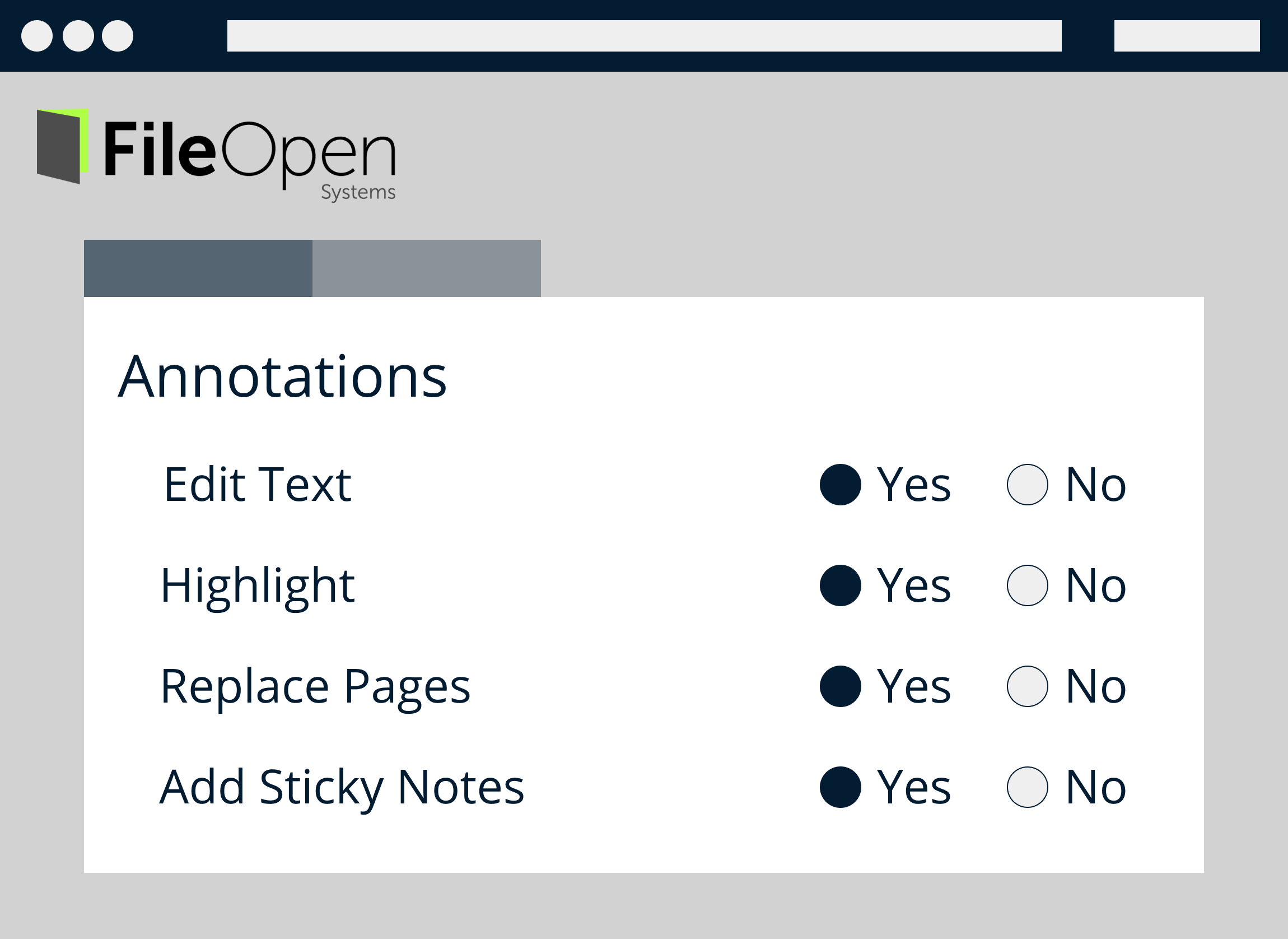 Annotation Settings